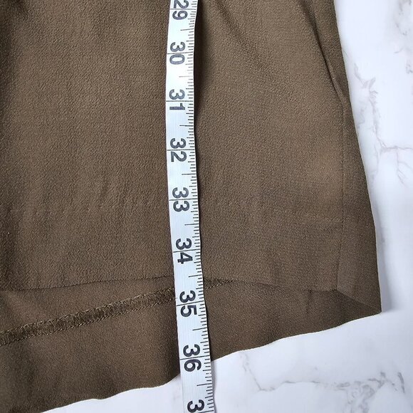 Madewell Button-Back Easy V-Neck Short Sleeves Dress Pockets Brown Women Size XS - Picture 14 of 16